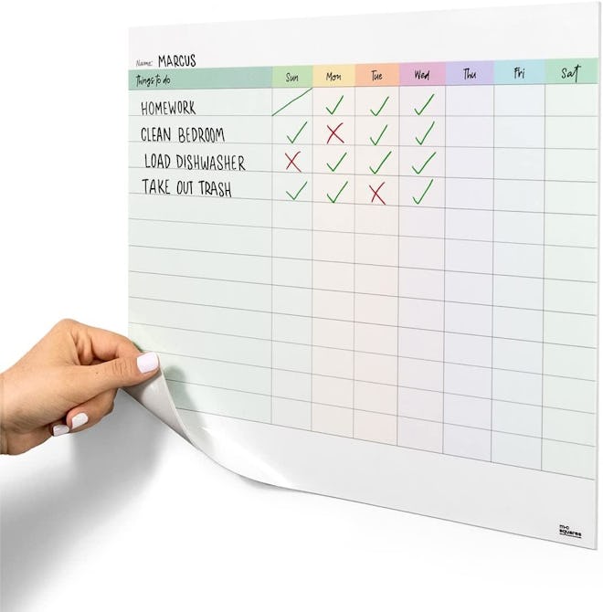 M.C. Squares Reusable Task Chart Whiteboard