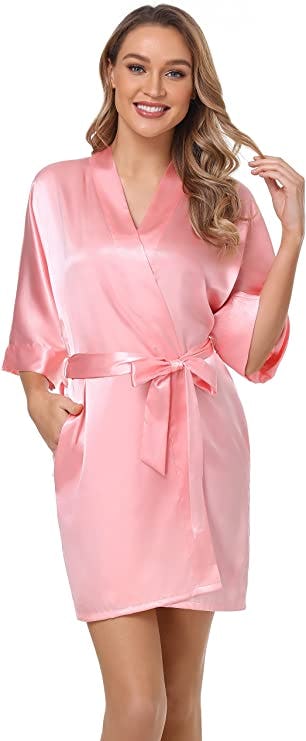 The Bund Short Satin Robe