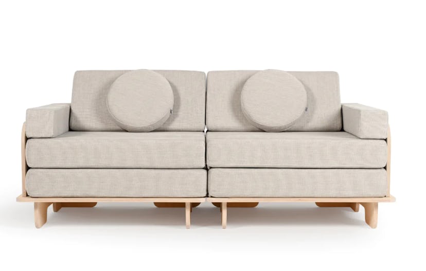 modular play sofa Nook with a wooden frame