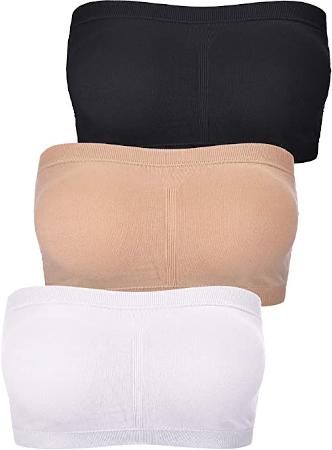 Boao Strapless Bandeau Bras (3-Pack)