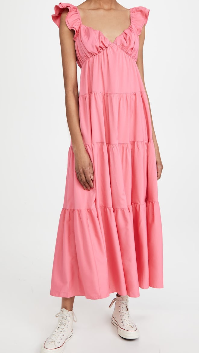 English Factory Ruffle Sleeve Maxi Dress  