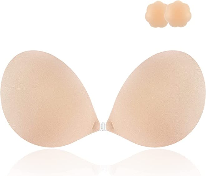 Niidor Adhesive Strapless Bra With Nipple Covers