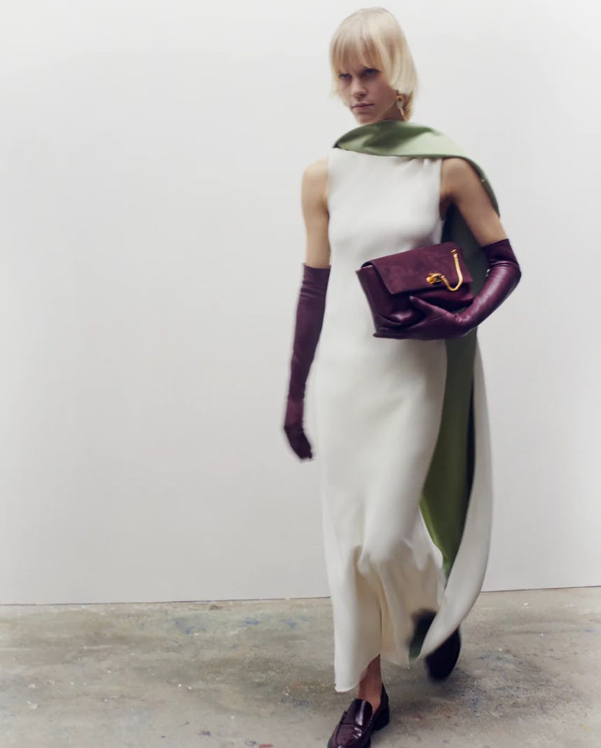 Marina Moscone cape dress