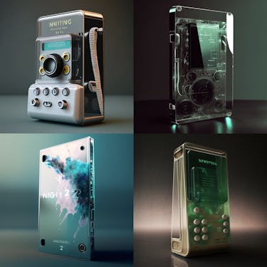 “nothing phone 2 with transparent design inspired by phone 1” AI image created with Midjourney AI ar...