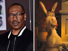 Eddie Murphy would love to return as Donkey in some Shrek movies. Here, he arrives for the premiere ...