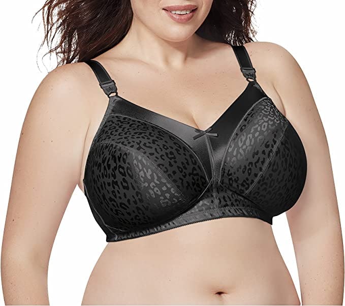 Just My Size Leopard Satin Wireless Bra