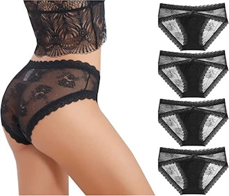 LEVAO Lace Hipster Underwear 4-Pack