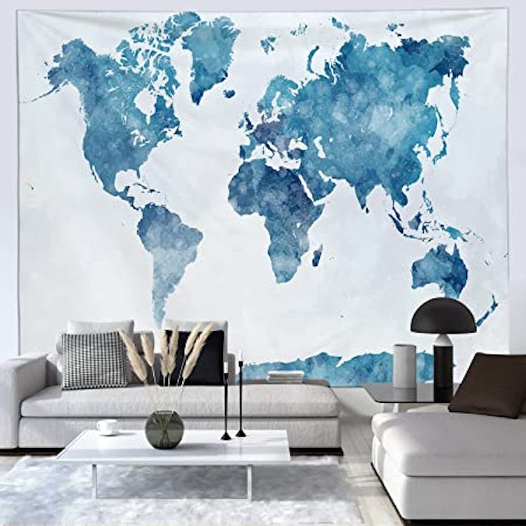 Souelyire Boutique World Map Tapestry