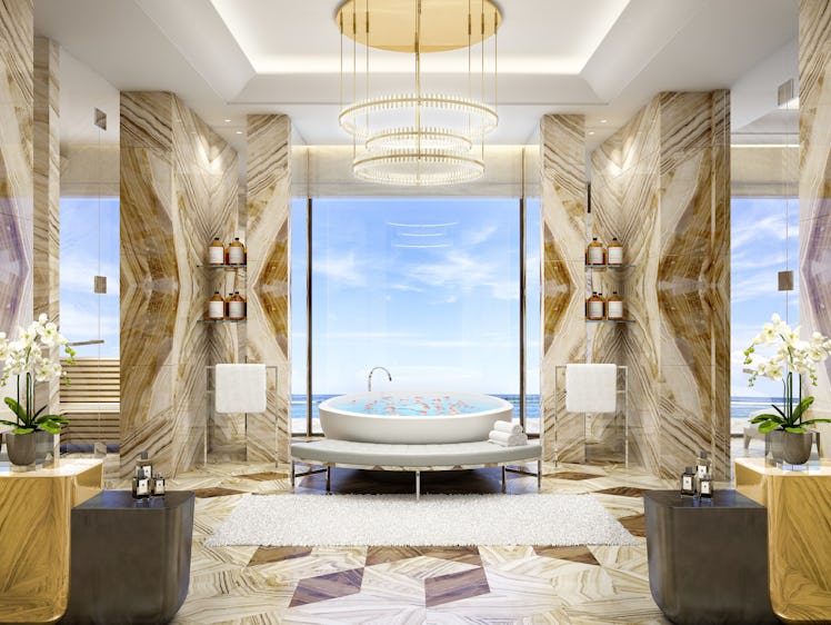 Beyoncé's Dubai hotel suite bathroom