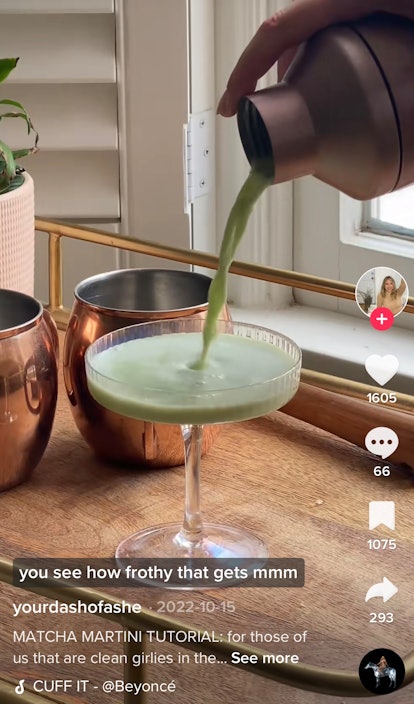 Matcha martini recipes are trending on TikTok for a sweet sip of boozy caffiene.