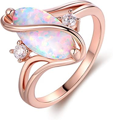 Barzel White Fire Opal &amp; Cubic Zirconia Accents Ring