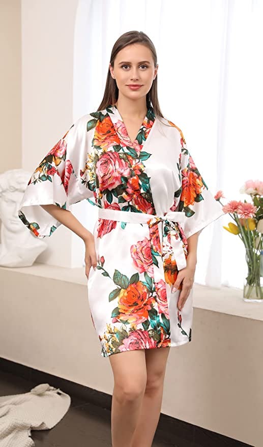 QXQTER Satin Dressing Robe