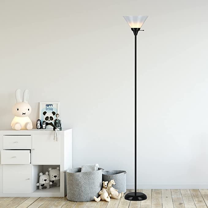 LIGHTACCENTS Black Metal Floor Lamp