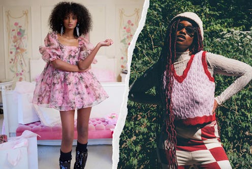 Roundup of Valentine's Day date outfits 2023, from dresses to heart-print pajamas.