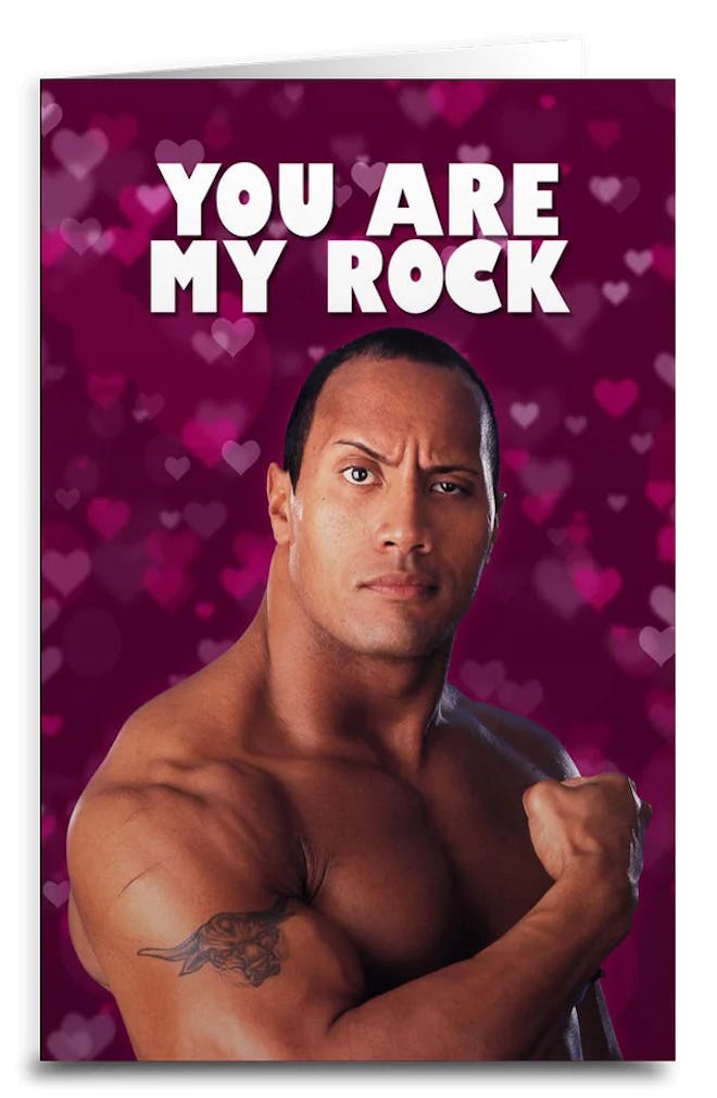 This Dwayne Johnson "You're My Rock" Card is a hot celeb dad card to gift to a friend.
