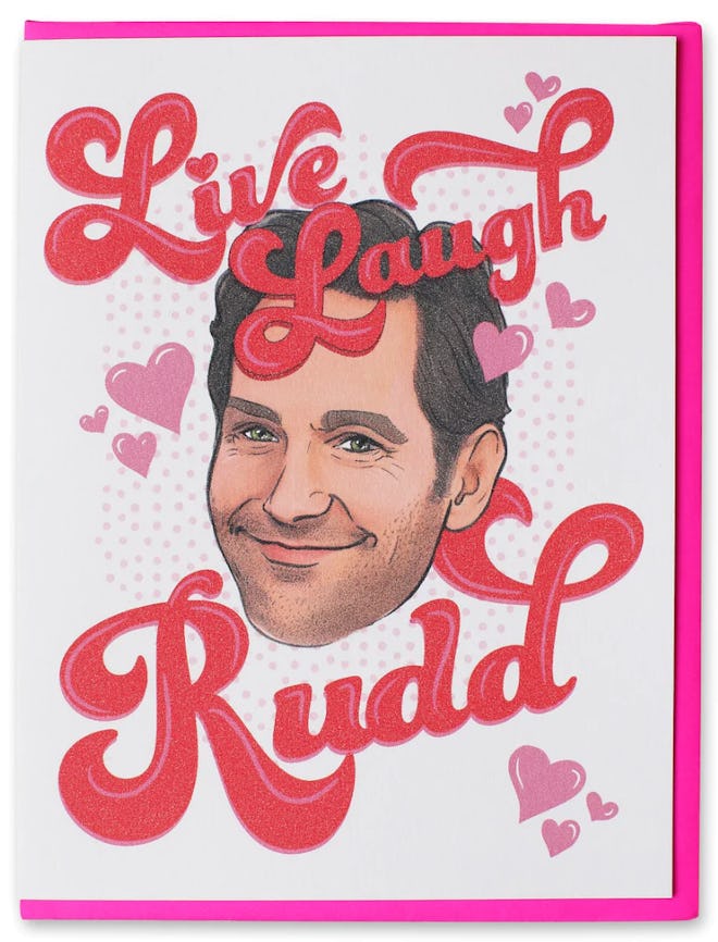 This Live Laugh Rudd Card is a hot celeb dad card to gift to a friend.