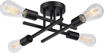 SunRider Industrial Semi Flush Mount Ceiling Light 
