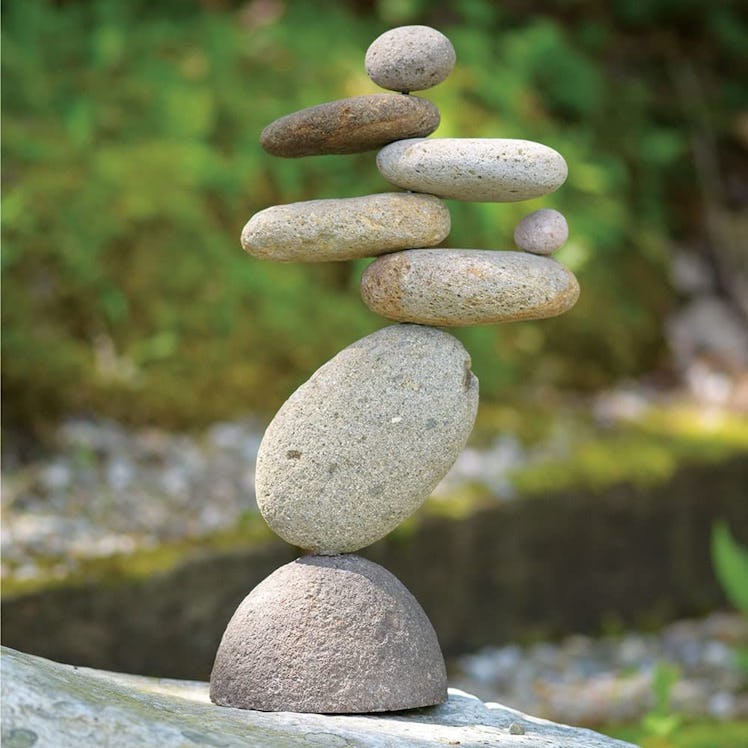 Ancient Graffiti Eight-Stone Balancing Cairn 