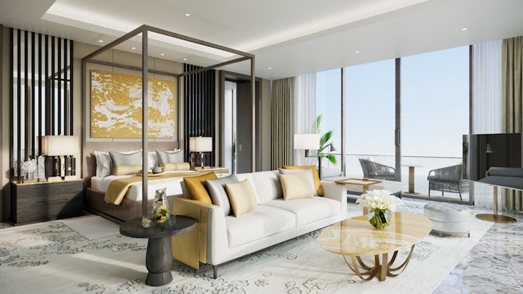 Beyoncé's Dubai hotel suite bedroom