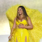 Beyoncé performing at Atlantis The Royal hotel's grand opening ceremony in Dubai, where she stayed i...