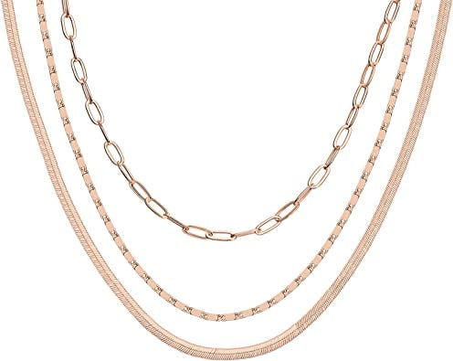 PAVOI 14K Gold Plated Dainty Layering Necklaces