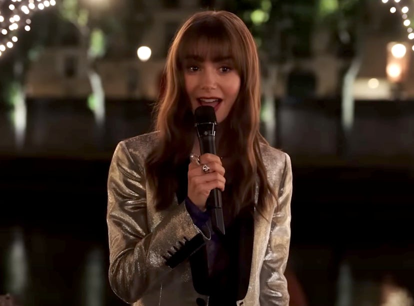 Lily Collins' quotes about singing "Alfie" in 'Emily in Paris' Season 3 credit Ashley Park for helpi...