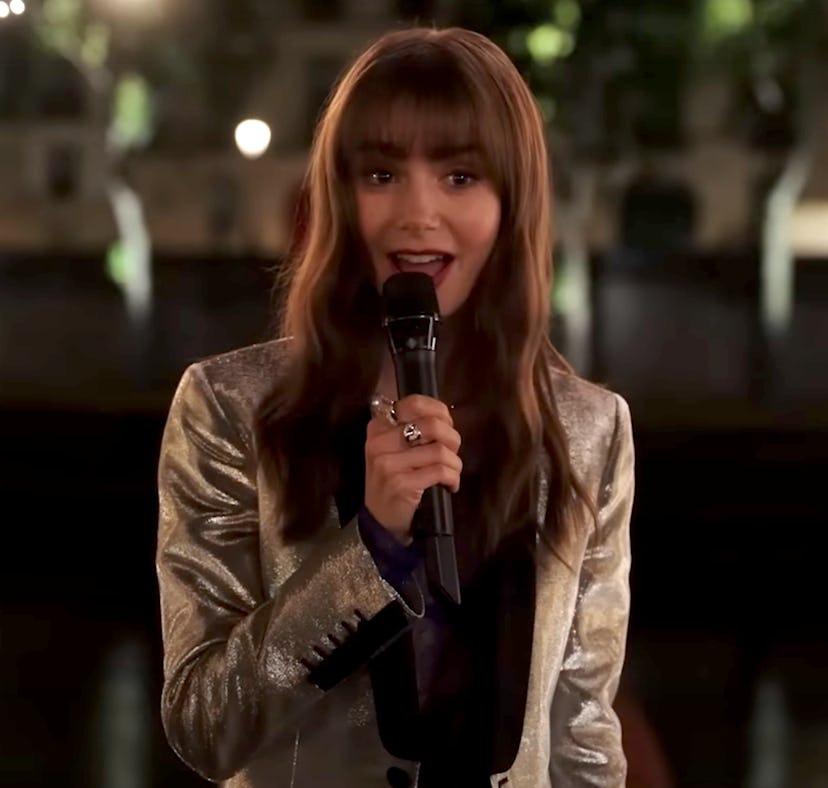 Lily Collins' quotes about singing "Alfie" in 'Emily in Paris' Season 3 credit Ashley Park for helpi...