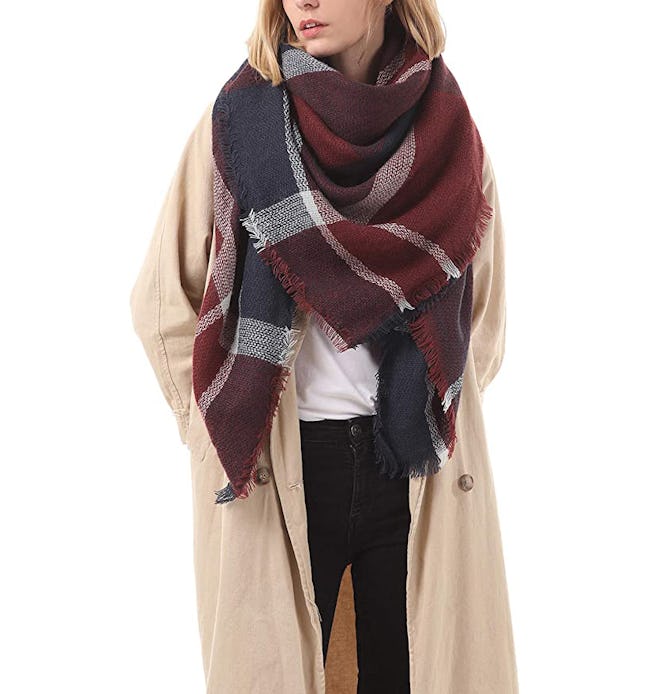 American Trends Classic Plaid Scarf 