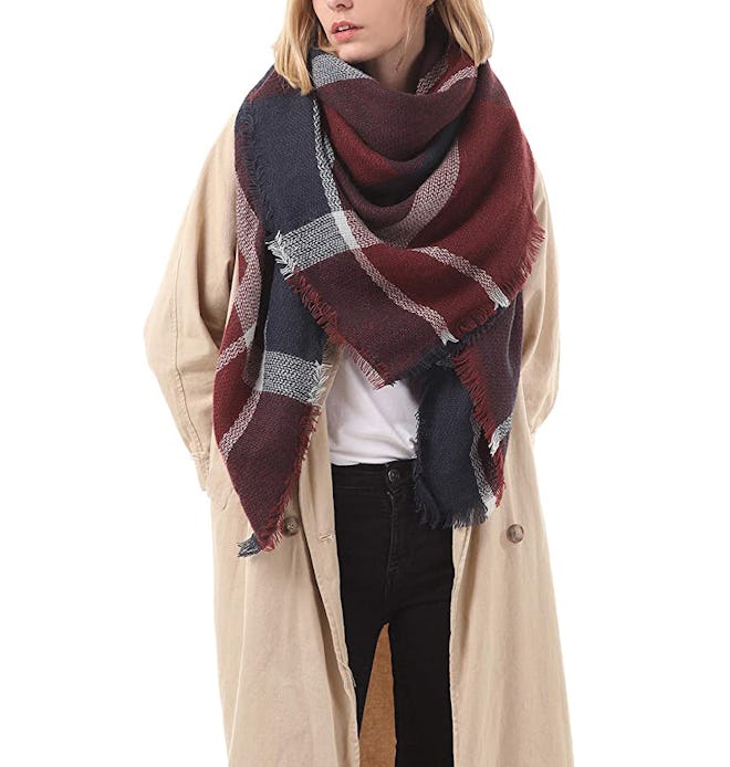 American Trends Classic Plaid Scarf 