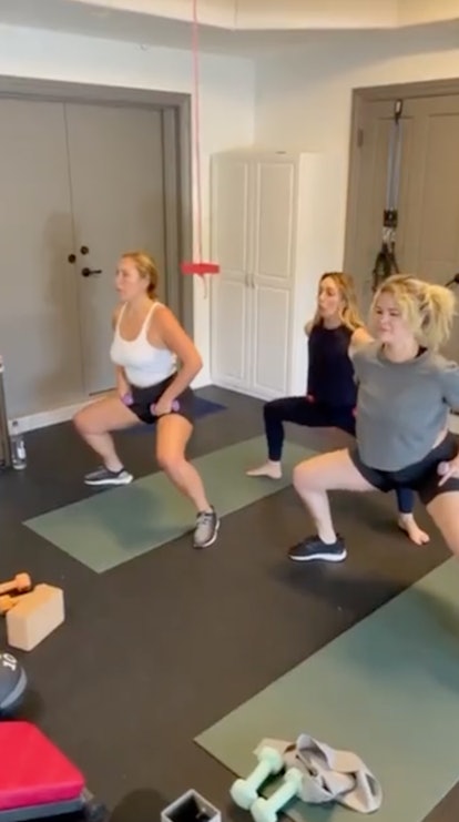 Selena Gomez workout plan includes doing sumo squat holds. 
