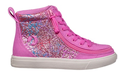 pink high top sneakers for adaptive clothing for kids