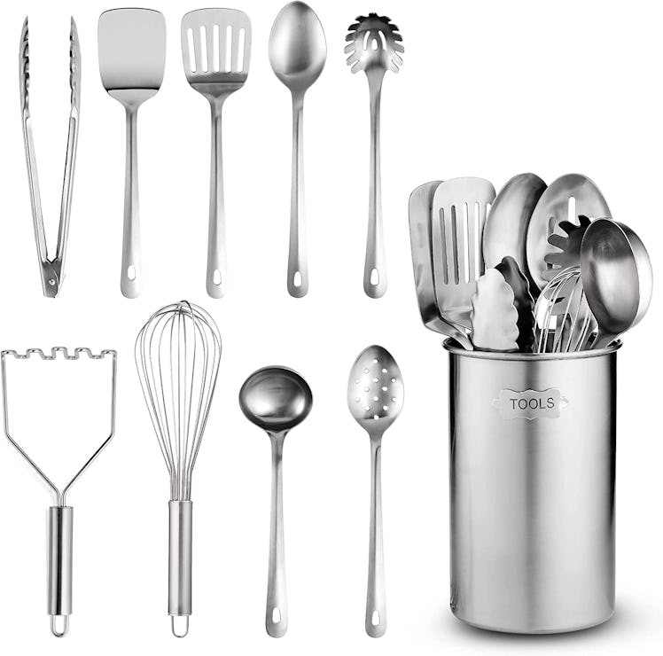 FineDine Stainless Steel Kitchen Utensil Set (10 Pieces)