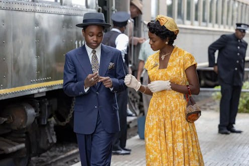 Jalyn Hall as Emmett and Danielle Deadwyler as his mother Mamie in 'Till'