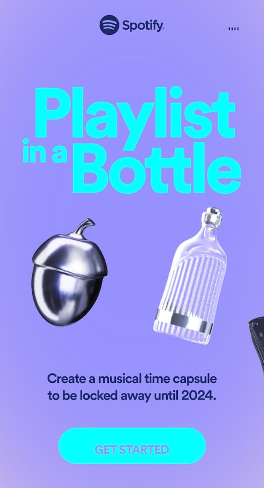 Here's how to get Spotify's Playlist In A Bottle for a music time capsule.
