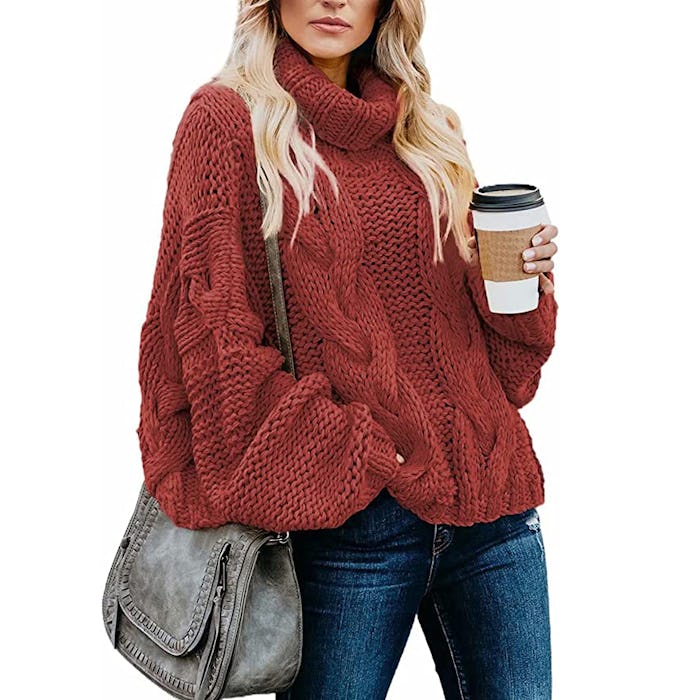 Dokotoo Chunky Knit Turtleneck Sweater