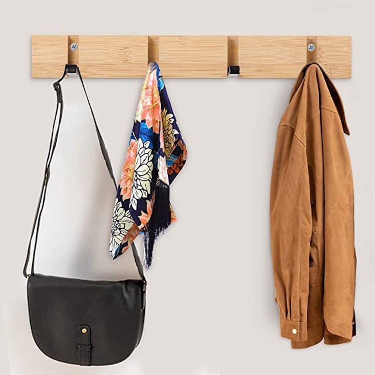 KYSMOTIC Wooden Coat Rack 