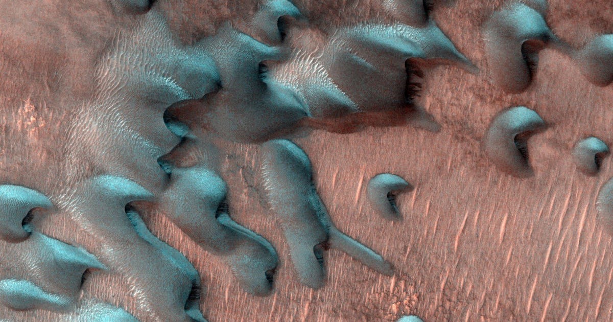 Incredible images show winter on Mars from space