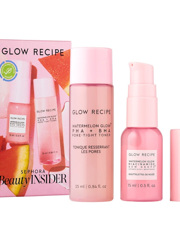 Sephora's birthday gift 2023 options include a mini Glow Recipe skin care set.