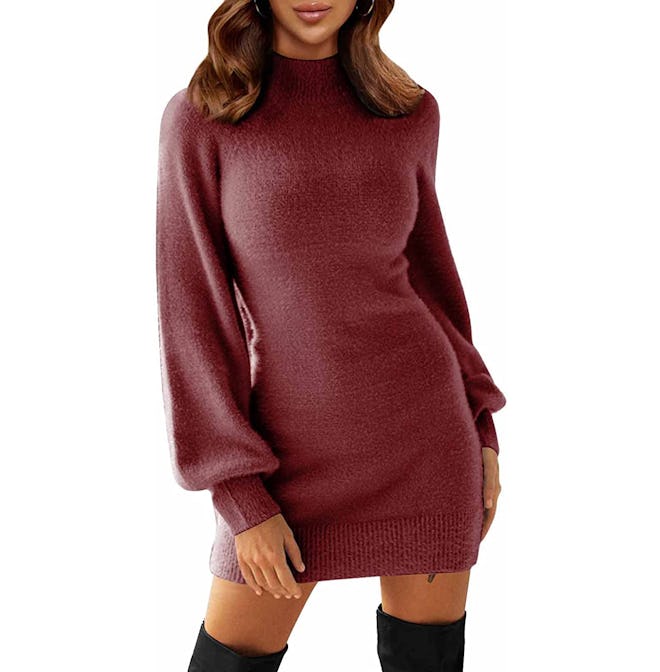 EXLURA Bodycon Sweater Dress