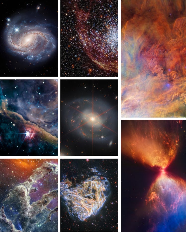2022 photos taken from JWST and Hubble