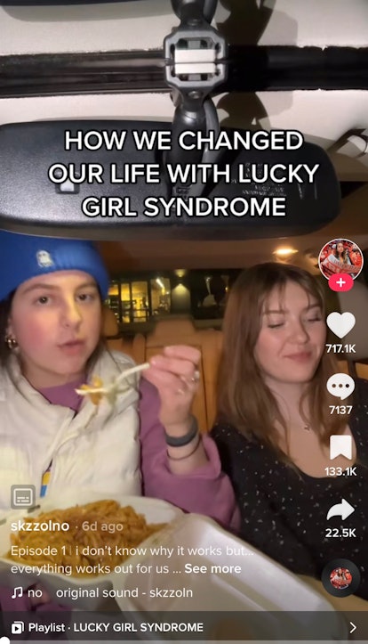 TikTokers talk about the lucky girl syndrome and how to manifest luck. 