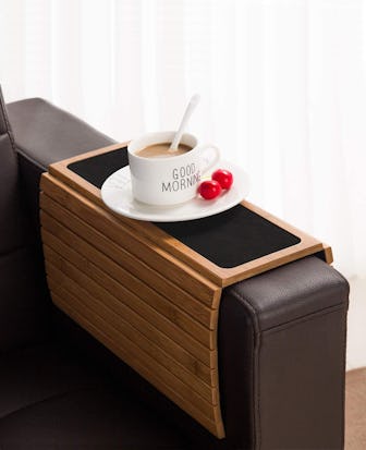 GEHE Bamboo Sofa Arm Tray Table