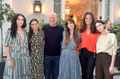 Demi Moore and Bruce Willis with their family
