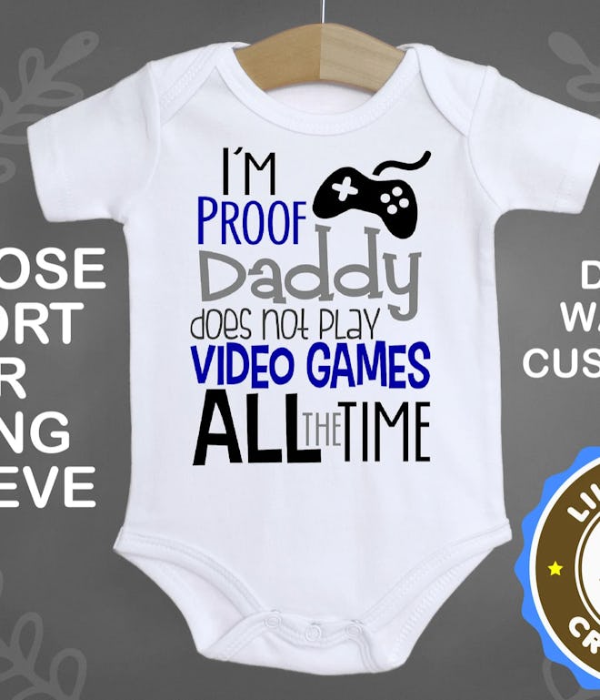 video game onesie funny pregnancy announcement