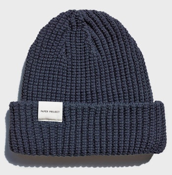 Paper Projects Navy Waffle Beanie 