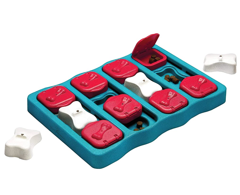 Outward Hound Brick Interactive Treat Puzzle Dog Toy