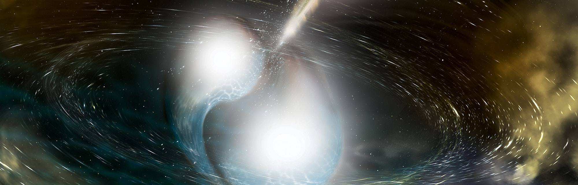 two neutron stars merging