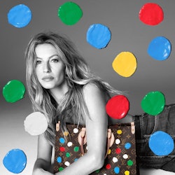 Gisele Bündchen in a campaign for Louis Vuitton x Yayoi Kusama collab.