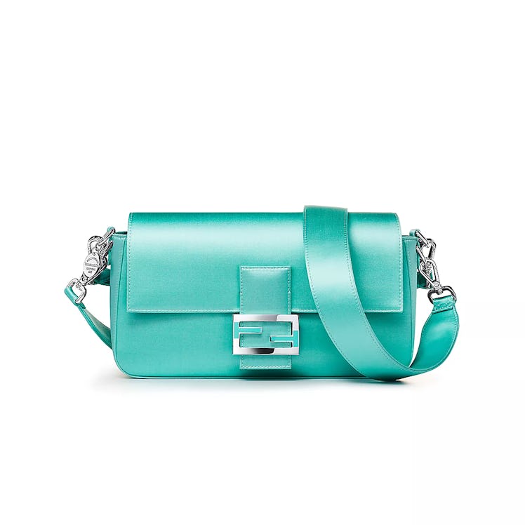 Tiffany & Co. x Fendi blue satin Baguette bag