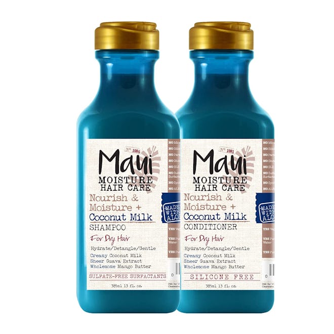 maui moisture nourish and coconut milk shampoo and conditioner set is the best drugstore shampoo and…